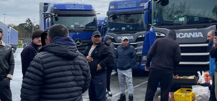 Breite Solidarität mit ausgebeuteten LKW-Fahrern in Gräfenhausen-West